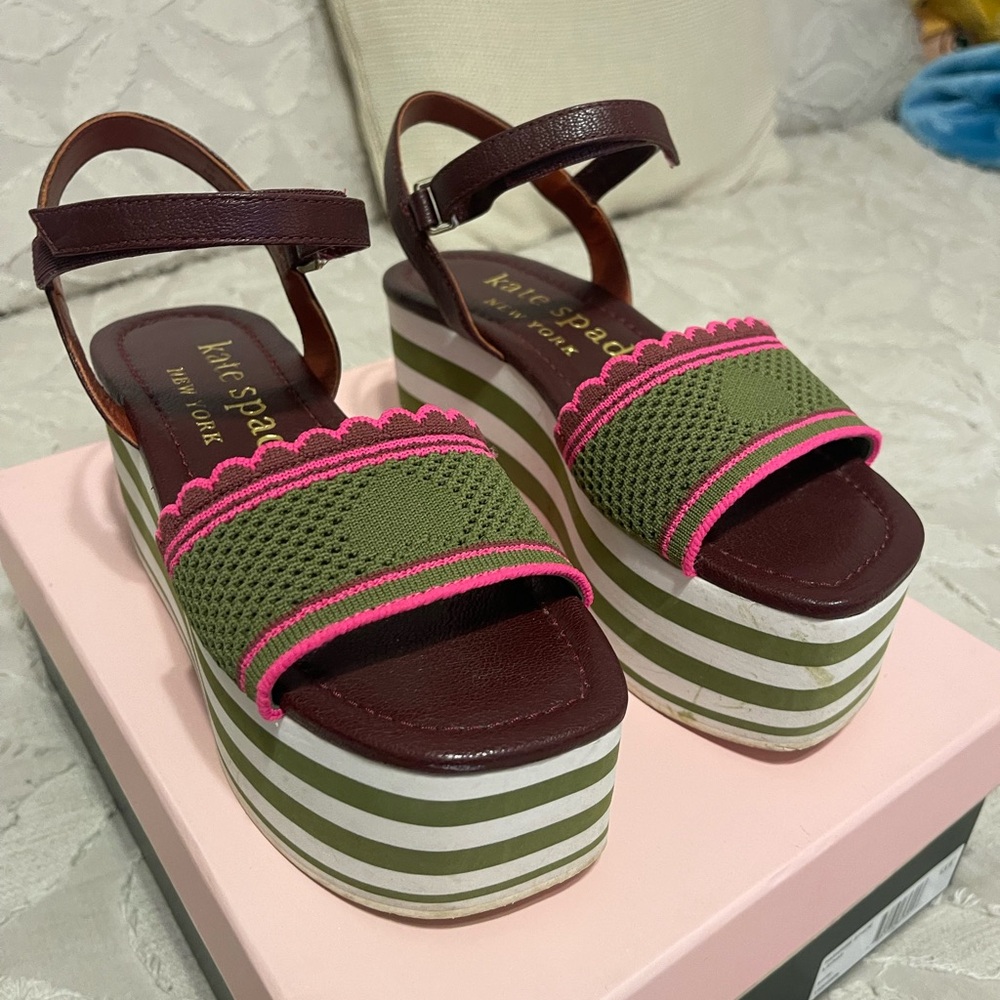 Kaye spade high rise wedges in Lichen